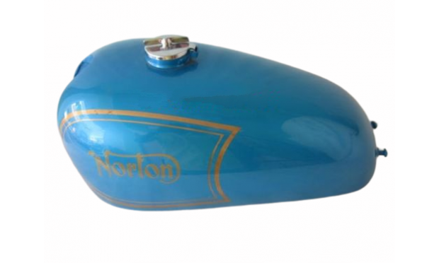 NORTON AJS MATCHLESS G12 CSR COMPETITION BLUE PAINTED GAS FUEL TANK + FREE CAP|Fit For