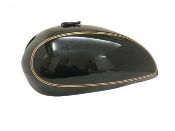 FIT FOR NORTON COMMANDO INTERSTATE BLACK PAINTED STEEL GAS FUEL PETROL TANK 