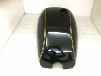 FIT FOR NORTON COMMANDO INTERSTATE BLACK PAINTED STEEL GAS FUEL PETROL TANK 
