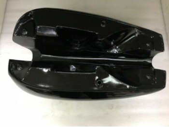 FIT FOR NORTON COMMANDO INTERSTATE BLACK PAINTED STEEL GAS FUEL PETROL TANK 