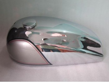 FIT FOR NORTON DOMINATOR MODEL 88 99 WIDELINE CHROME & SILVER PAINTED FUEL TANK + CAP