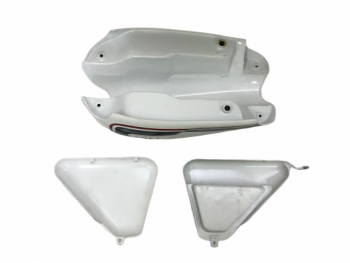 NORTON COMMANDO ROADSTER WHITE BLUE RED STRIPE FUEL TANK WITH SIDE PANEL |Fit For