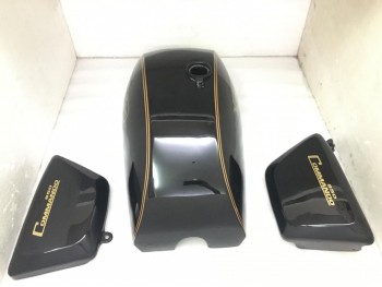 FIT FOR NORTON COMMANDO INTERSTATE BLACK WITH SIDE PANELS 