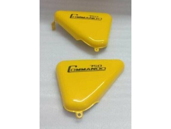 Norton Commando Dunstall Triton Norvil Cafe Racer Yellow Steel Tank+ Side Panel