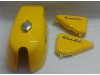 Fit For Norton Commando Dunstall Triton Norvil Cafe Racer Yellow Steel Tank+ Side Panel