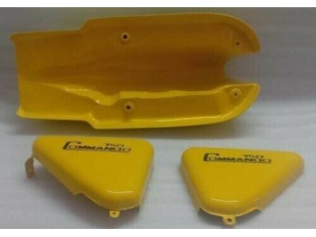 Fit For Norton Commando Dunstall Triton Norvil Cafe Racer Yellow Steel Tank+ Side Panel