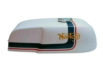 Norton Commando Dunstall Triton Norvil Cafe Racer Steel White Painted Tank