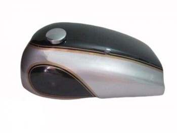 FIT FOR NORTON DOMINATOR MODEL 88 99 WIDELINE BLACK AND SILVER PAINTED GAS TANK + CAP