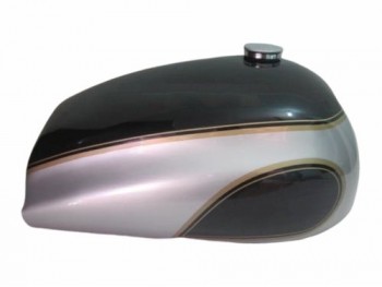 FIT FOR NORTON DOMINATOR MODEL 88 99 WIDELINE BLACK AND SILVER PAINTED GAS TANK + CAP