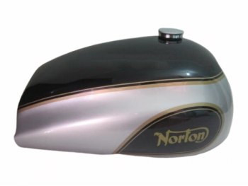 NORTON DOMINATOR MODEL 88 99 WIDELINE BLACK AND SILVER PAINTED GAS TANK + CAP|Fit For
