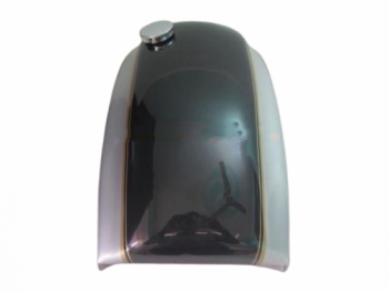 FIT FOR NORTON DOMINATOR MODEL 88 99 WIDELINE BLACK AND SILVER PAINTED GAS TANK + CAP
