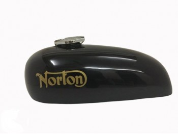 NORTON HI-RIDER BLACK PAINTED STEEL GAS PETROL TANK WITH FREE PETROL CAP |Fit For
