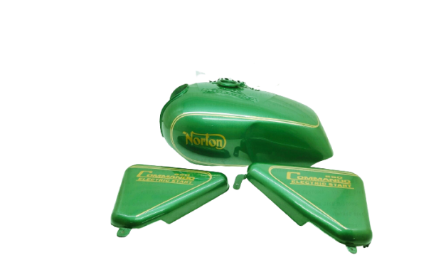 Norton Commando Roadster Green Painted Petrol Tank + Side Panel |Fit For