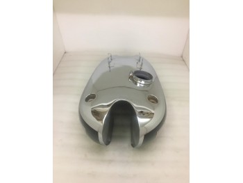Fit For Norton International Model 30 Clubman'S Chrome & Silver Painted Tank