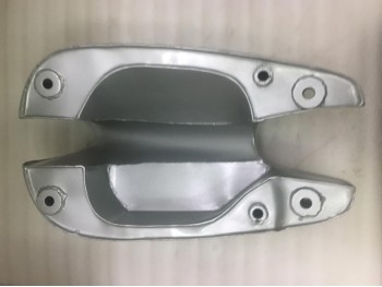 Fit For Norton International Model 30 Clubman'S Chrome & Silver Painted Tank