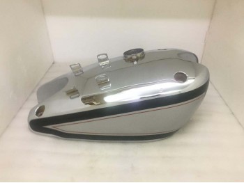 Fit For Norton International Model 30 Clubman'S Chrome & Silver Painted Tank