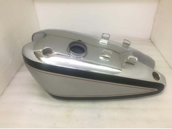 Fit For Norton International Model 30 Clubman'S Chrome & Silver Painted Tank