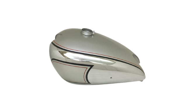 Norton Es2 Chrome & Silver Tank without logo (single knee pad hole)|Fit For