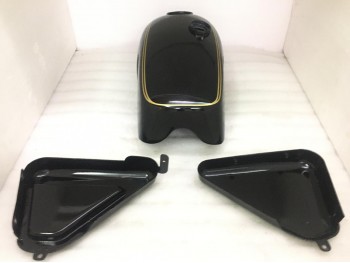 Fit For Norton Commando Roadster Black Painted Petrol Tank 750 + Side Panel