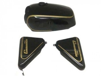 Fit For Norton Commando Roadster Black Painted Petrol Tank 750 + Side Panel
