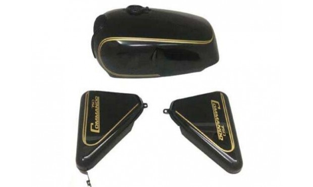 Fit For Norton Commando Roadster Black Painted Petrol Tank 750 + Side Panel