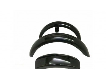 FIT FOR NORTON DOMINATOR MODEL 7 MODEL FRONT & REAR BLACK MUDGUARD SET + STAYS