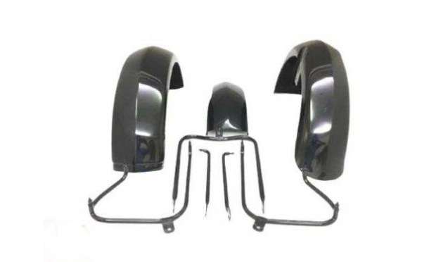 NORTON DOMINATOR MODEL 7 MODEL FRONT & REAR BLACK MUDGUARD SET + STAYS| Fit For