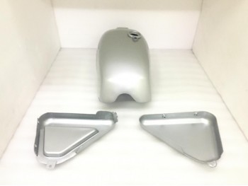 Fit For Norton Commando Roadster Silver Painted Stripe Tank + 850 Side Panel 