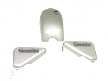 Fit For Norton Commando Roadster Silver Painted Stripe Tank + 850 Side Panel 