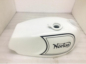 NORTON COMMANDO ROADSTER WHITE PAINTED TANK + SIDE PANEL |Fit For