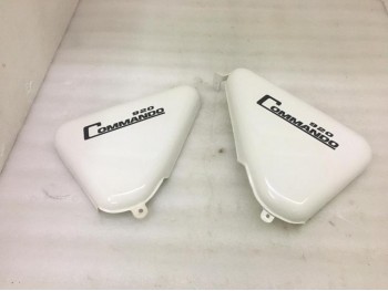 FIT FOR NORTON COMMANDO ROADSTER WHITE PAINTED TANK + SIDE PANEL 