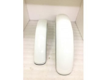 Norton Commando Roadster White Painted Mudguard Set With Stay |(Fit For)