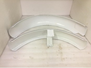 Fit For Norton Commando Roadster White Painted Mudguard Set With Stay