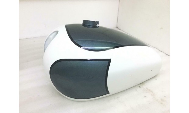 Fit For Norton Es2 Green & White Painted Fuel Metallic Tank + Cap