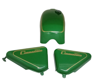 NORTON COMMANDO ROADSTER GREEN PAINTED PETROL TANK + 750 SIDE PANEL |Fit For