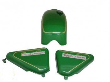 FIT FOR NORTON COMMANDO ROADSTER GREEN PAINTED PETROL TANK + 750 SIDE PANEL