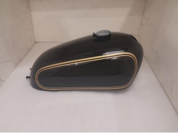 FIT FOR NORTON P11 N15 MATCHLESS G15 G80CS STEEL SCRAMBLER BLACK TANK +GOLD PINSTRIPES
