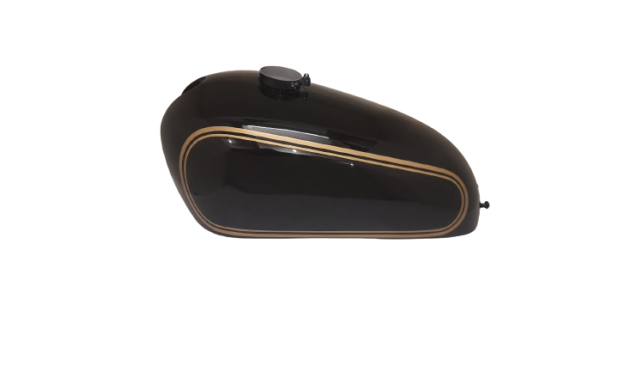 FIT FOR NORTON P11 N15 MATCHLESS G15 G80CS STEEL SCRAMBLER BLACK TANK +GOLD PINSTRIPES