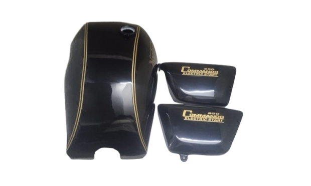 FIT FOR NORTON COMMANDO INTERSTATE BLACK TANK WITH 750 SIDE PANELS