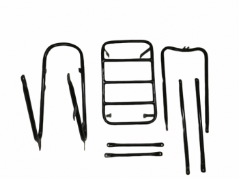 FIT FOR NORTON 16H BLACK PAINTED FENDER SET & STAYS WITH DUAL OUTLINE 