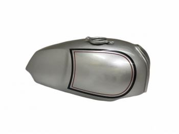 FIT FOR NORTON COMMANDO ROADSTER SILVER PAINTED WITH LOGO STEEL FUEL TANK