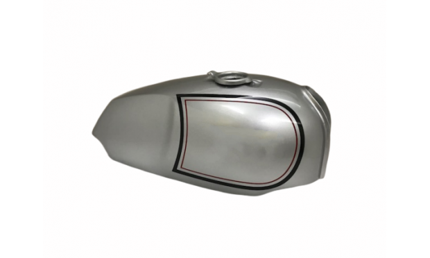FIT FOR NORTON COMMANDO ROADSTER SILVER PAINTED WITH LOGO STEEL FUEL TANK