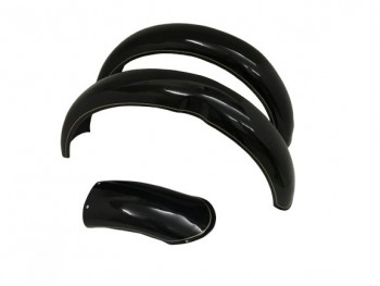 FIT FOR NORTON ES2 BLACK PAINTED FRONT AND REAR MUDGUARD SET 