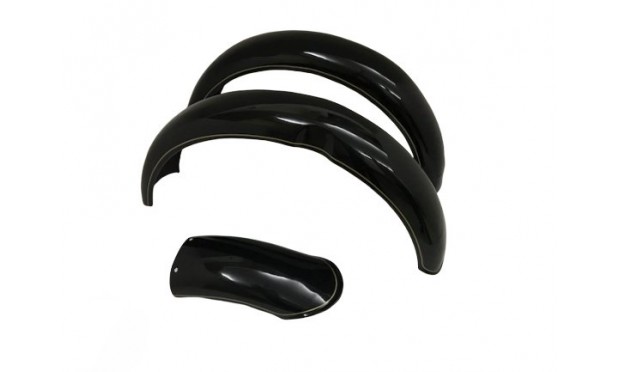 FIT FOR NORTON ES2 BLACK PAINTED FRONT AND REAR MUDGUARD SET 