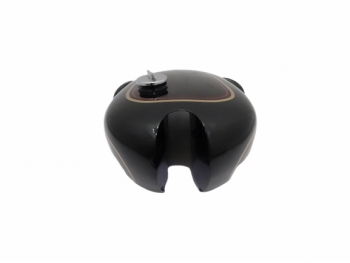 FIT FOR NORTON 16H BLACK PAINTED FUEL TANK WITH KNEE PADS / CAP / TAP