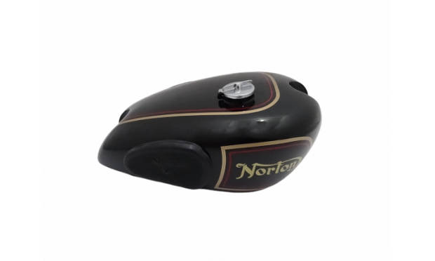 NORTON 16H BLACK PAINTED FUEL TANK WITH KNEE PADS / CAP / TAP|Fit For