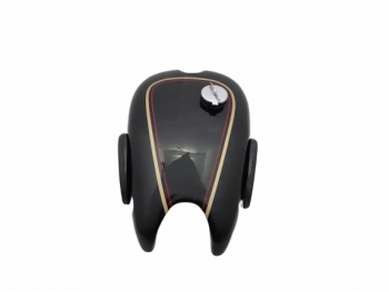 FIT FOR NORTON 16H BLACK PAINTED FUEL TANK WITH KNEE PADS / CAP / TAP