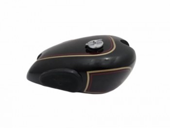FIT FOR NORTON 16H BLACK PAINTED FUEL TANK WITH KNEE PADS / CAP / TAP