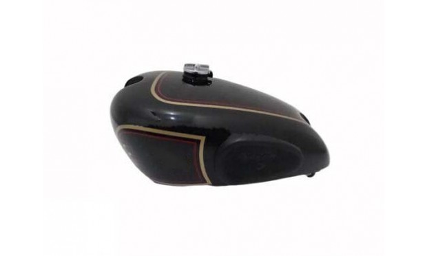 FIT FOR NORTON 16H BLACK PAINTED FUEL TANK WITH KNEE PADS / CAP / TAP