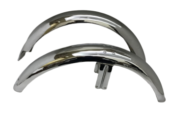 Fit For Norton Commando Roadster Front & Rear Chrome Mudguard Set 